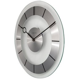 Wall clock - 31 cm - Aluminium - Glass - 'Retro'