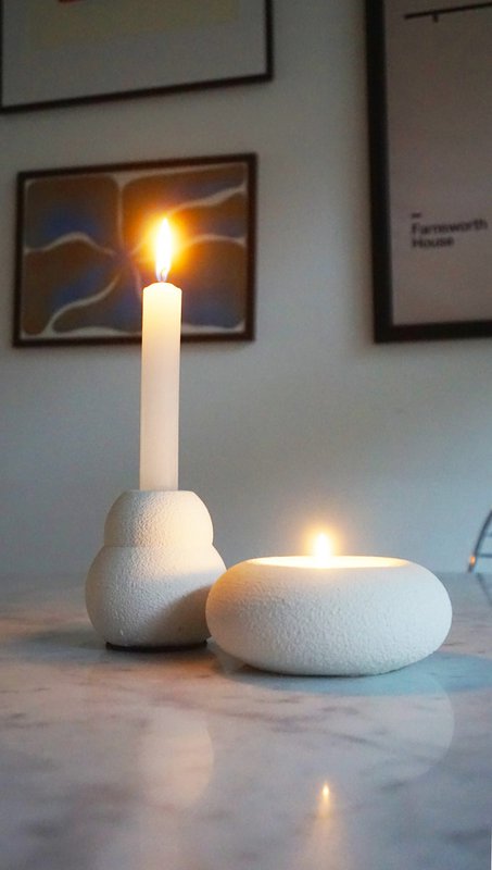 FUZZY Donut candleholder