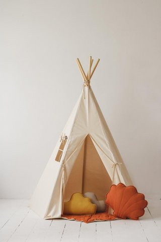 Tipi- und Mattenset „Beige“