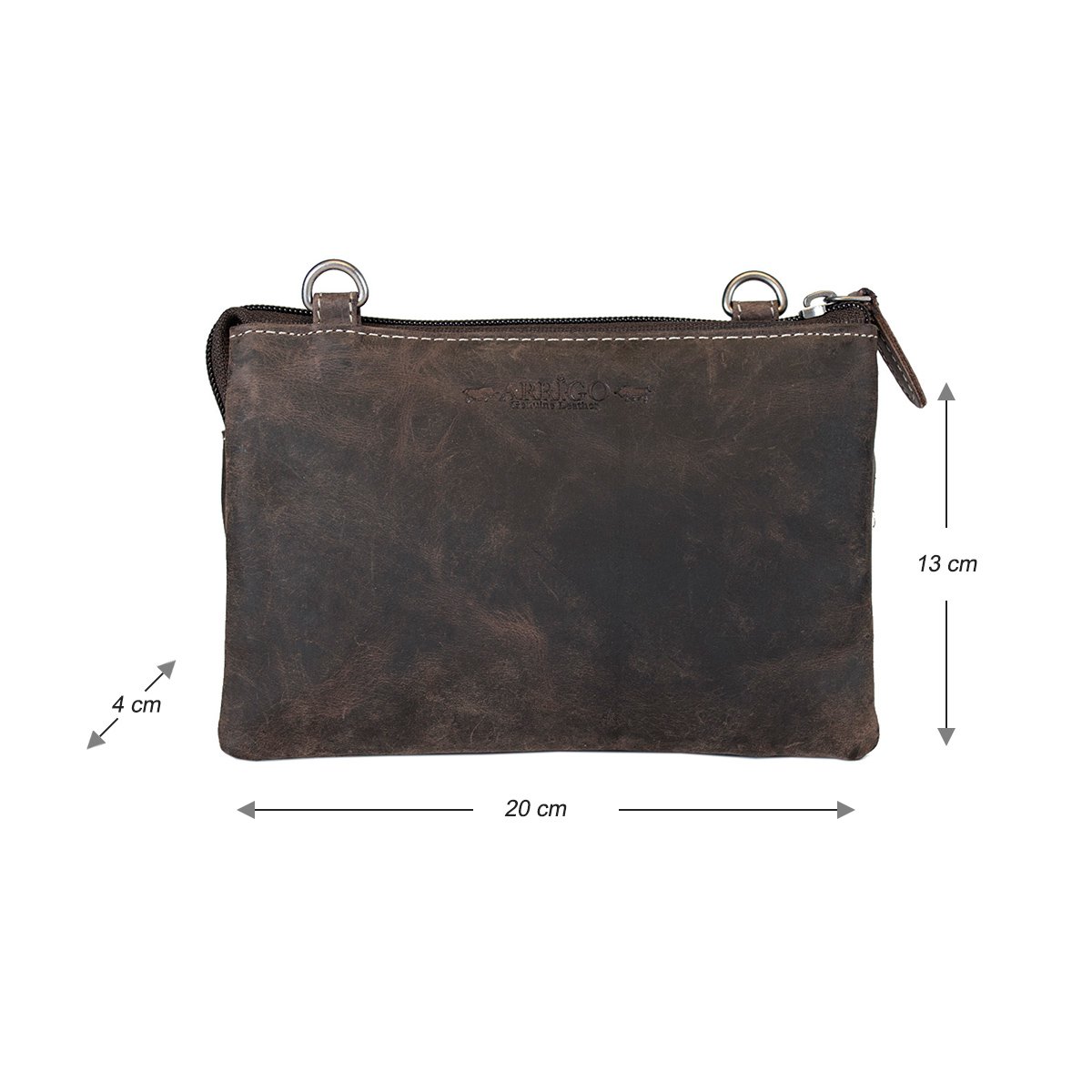 Skuldertaske I 3 farver Buffalo Læder - Festivaltaske - Lædertaske Lille - Crossbody taske til kvinder Læder - Str. L