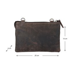 Schultertasche in 3 Farben Büffelleder - Festivaltasche - Ledertasche Small - Umhängetasche für Damen Leder - Größe L