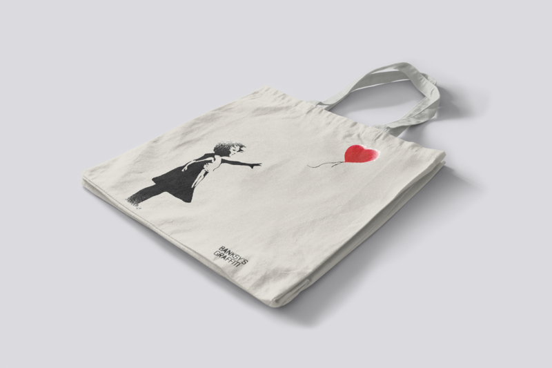 Sac fourre-tout/sac de rue Graffiti de Banksy - Balloon Girl