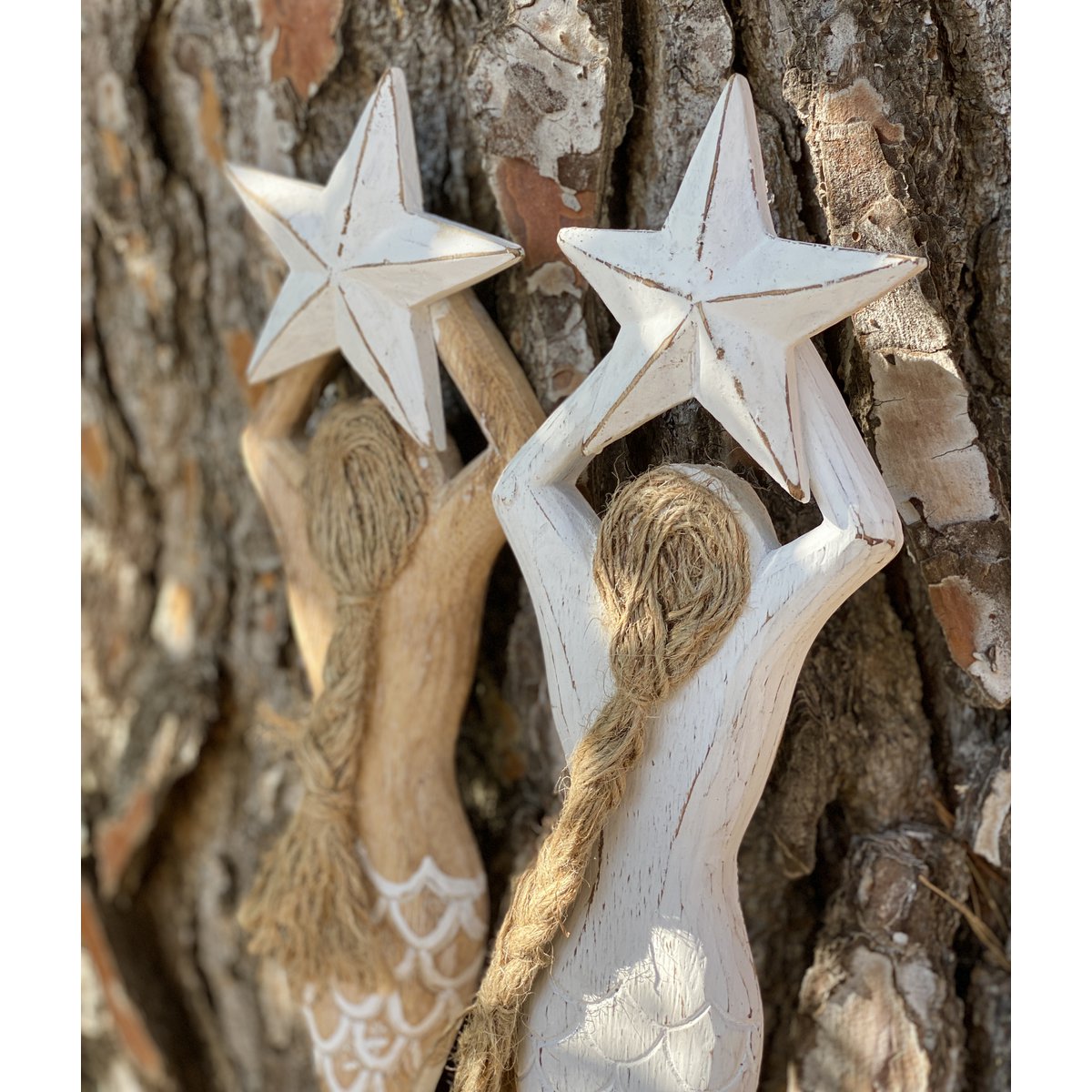SIRENA IN LEGNO 10X3X38CM