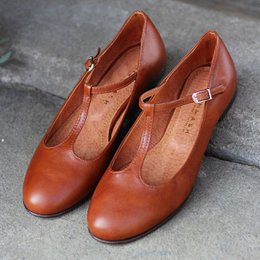 Lederballerinas - Lotta - Cognacbraun 34-42