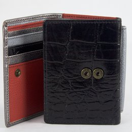 Sunsa Creations leren portemonnee. Mini kleine leren portemonnee met RFID-bescherming. Dames/meisjes portemonnee model "Miki"
