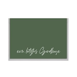 Faltkarte quer, Ein letztes Goodbye