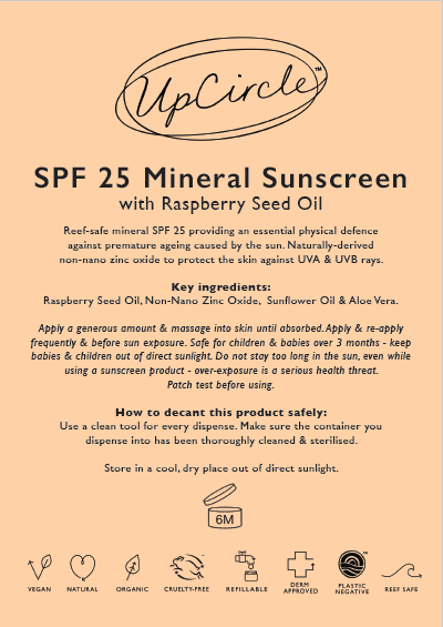 SPF 25 mineralsk solcreme - Bulk 1L