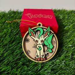 Set aus 9 hölzernen Pokémon-Weihnachtsornamenten, Evoli, buntes Geek-Geschenk, Weihnachtsbaumschmuck, Heimdekoration, umweltfreundliche Weihnachtsdekoration