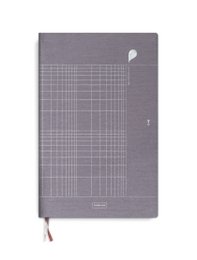 A4 notebook with linen cover in violet color.
