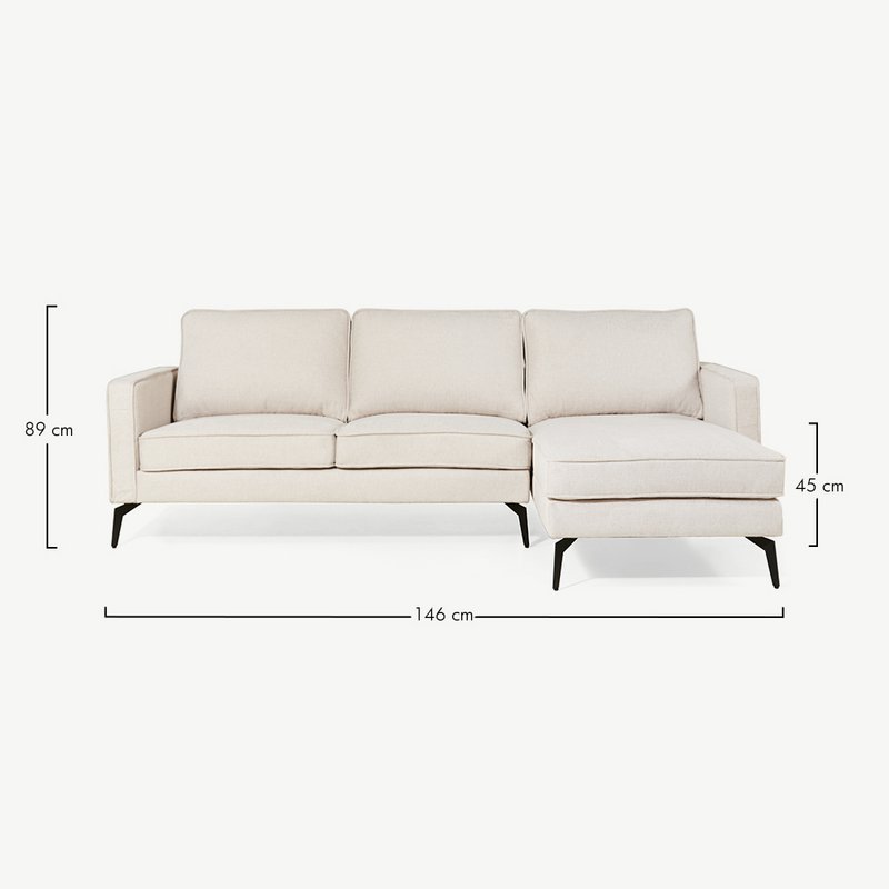 Bento-Ecksofa, beiges Leinen