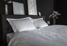 100% Cotton Satin Duvet Cover Set White Whisper