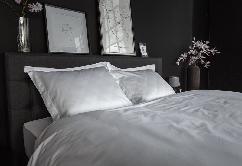 100% Cotton Satin Duvet Cover Set White Whisper