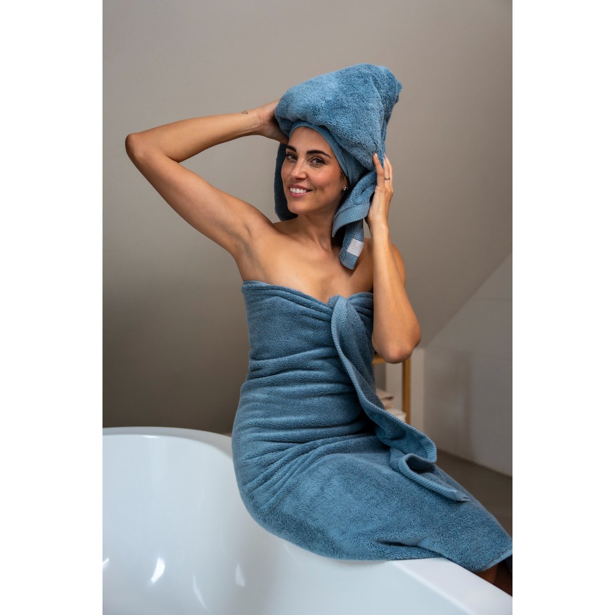 Pamukia Toalla de baño GOTS Terry Maxi 100 × 150 cm de 100% algodón orgánico | 650 G/M