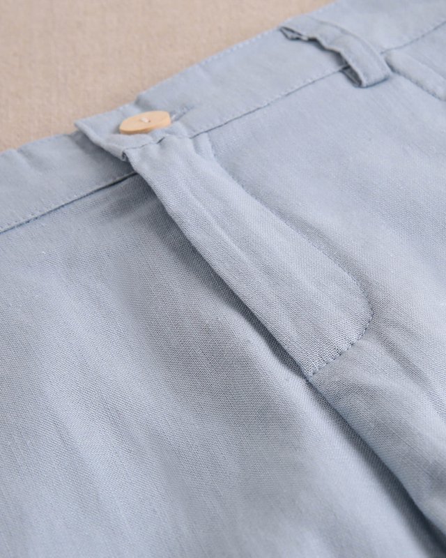 Boy's Blue Linen Bermuda Shorts M70-21503073