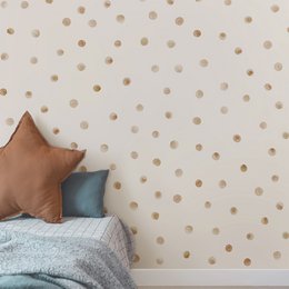Muursticker met aquarel stippen