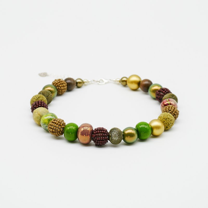 Collier Stephisimo "Bollywood", Oliv Brown