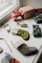 TISU Christmas Stocking, Olive