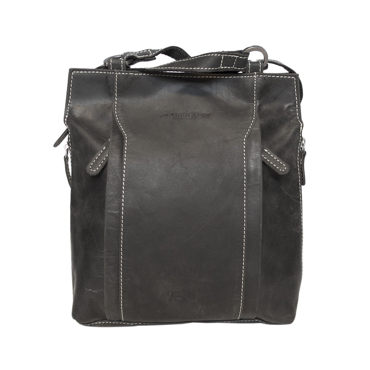 Zaino in pelle o borsa a tracolla in pelle in 3 colori - Zaino in pelle antifurto - Espandibile con 2 cerniere laterali