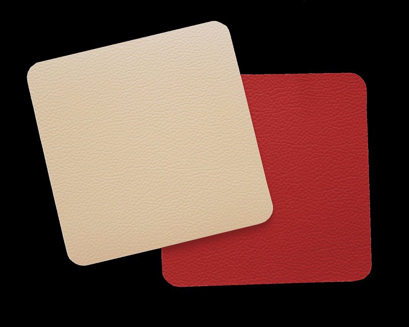 Lunar coasters Burgundy/Beige | 10 x 10 cm