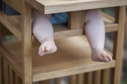 High chair, learning tower, bench (all-in-one)