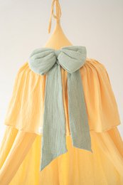 Dosel infantil con volante "amarillo mantequilla"