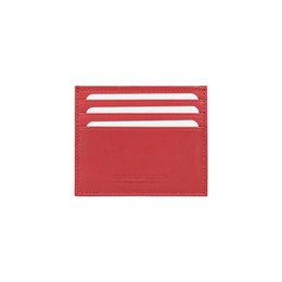 RB12016V | Porta Carte di Credito in Vera Pelle pieno fiore, con leggera grana. Colore Rosso. Protezione RFID. Dimensioni: cm 10 x 8 x 0,5. Confezione: Scatola regalo fondo/coperchio