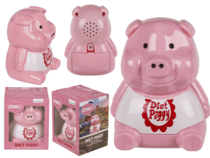 Plastic diet piggy for the fridge,