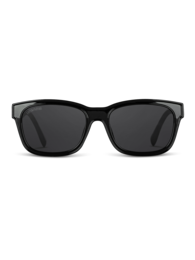  Black rectangular sunglasses with a sleek, modern design.