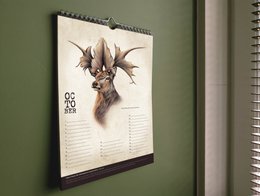Hirsch-Geburtstagskalender, ewiger Kalender, umweltfreundlich
