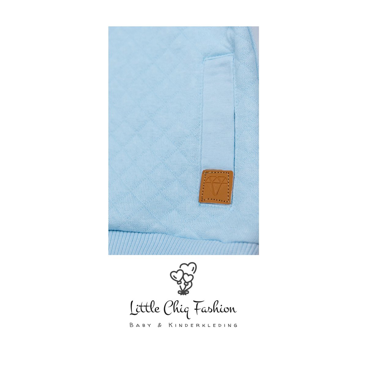Little Chiq Baby Sweater tissu gaufré bleu