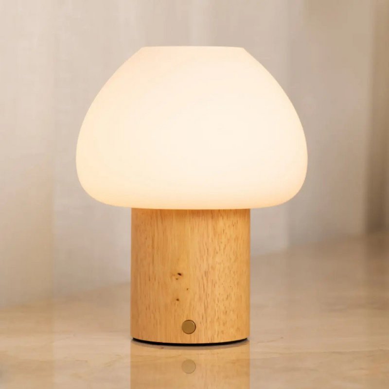 Fynn Hellbraune Holzlampe