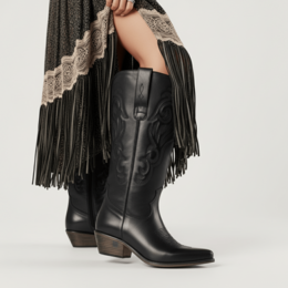 Bottes texanes noires Bryanna