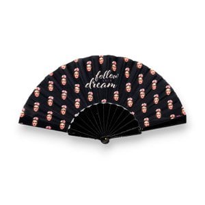 Frida Print Hand Fan - Follow Your Dream Slogan