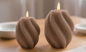 Wave Bloklight 2er-Pack – Mocca