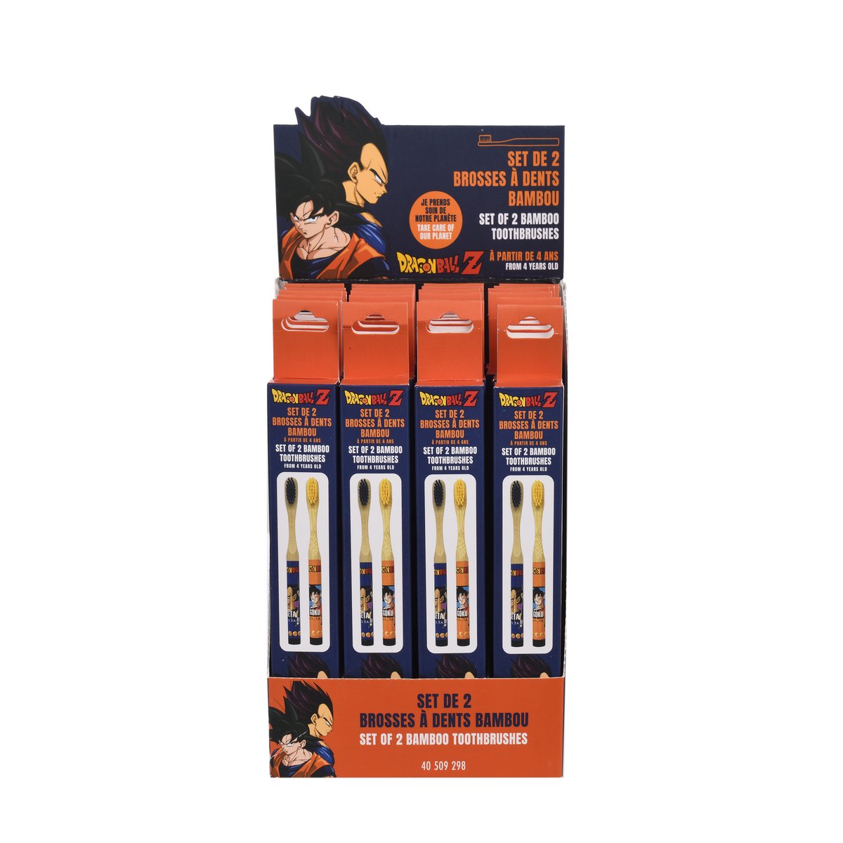 Set of 2 bamboo toothbrushes DRAGON BALL Z