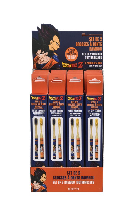Set of 2 bamboo toothbrushes DRAGON BALL Z