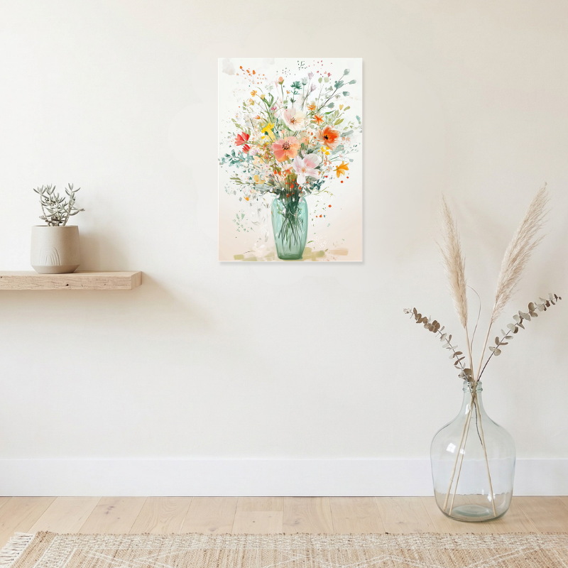 Wildblumen-Frühlingsposter – süße Frühlingsstimmung A4