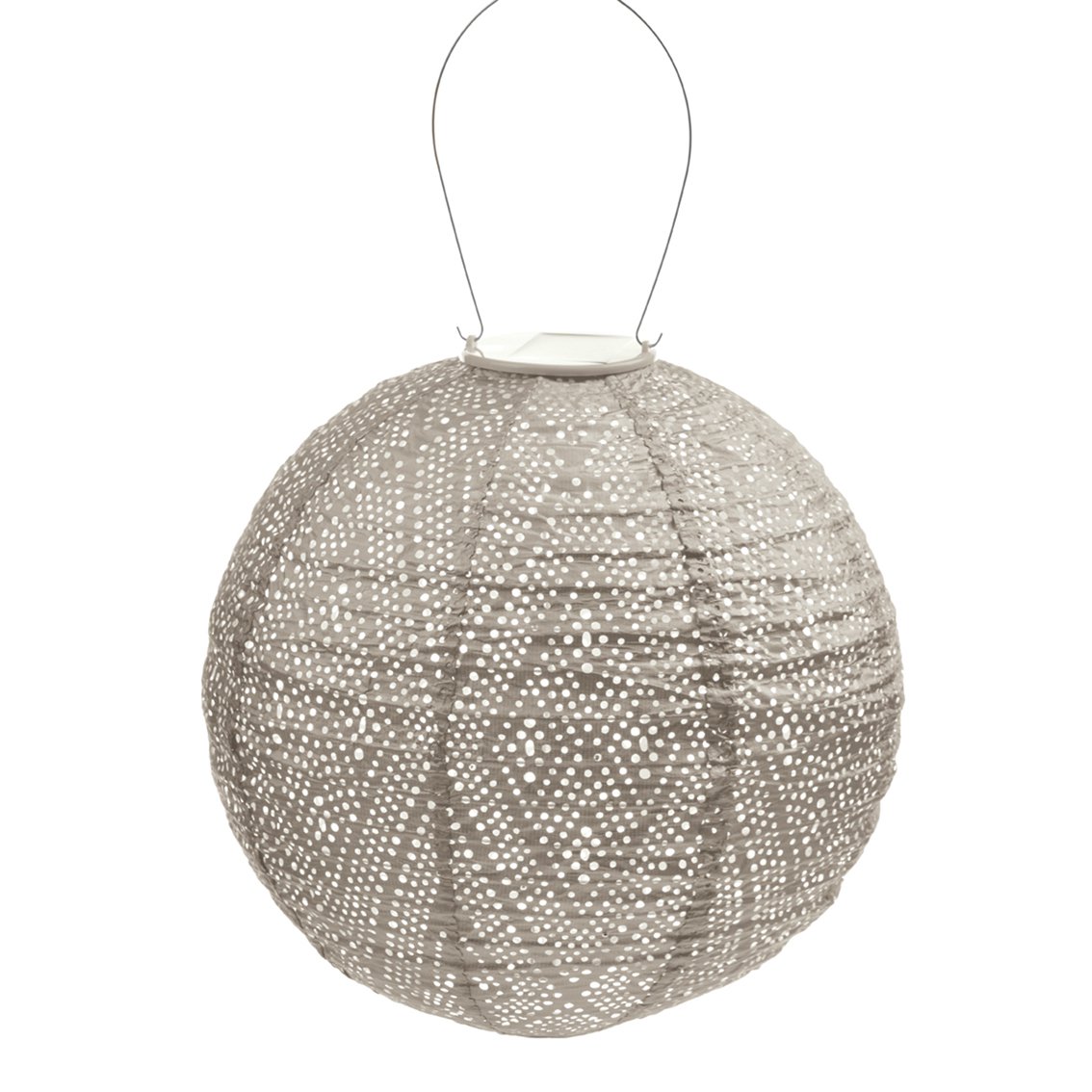 Lumiz Solar Lampion Ikat Rond - 30 cm - Light Taupe