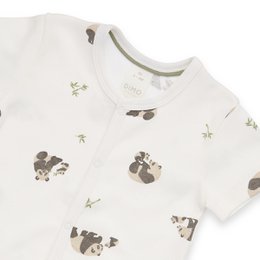 Baby Short Romper - Panda Aop, blokada - Offwhite