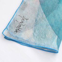 Blue Silk Foulard Mediterráneos