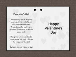 Cadeau Saint Valentin Boule Spirituelle 10 cm - Violet, Vert et Bleu
