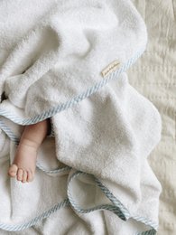 Bobbi Badehåndklæde - Lyseblå stribe - Lyseblå stribe