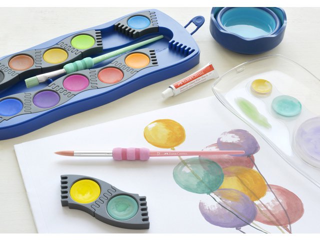 Brush set FC soft touch pastel colors 4 pcs. on bk. 4 pieces dimensions (4,8,10,12)