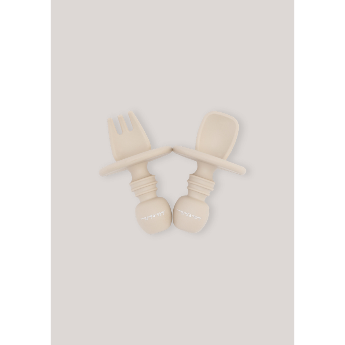 Silicone Cutlery Set - Oyster Beige