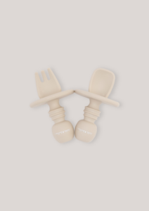 Silicone Cutlery Set - Oyster Beige