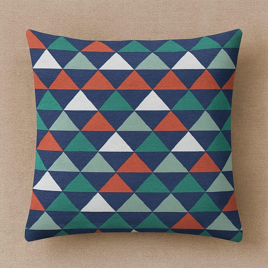 Kissenbezug | Bedrucktes Polyester in Jute-Optik | 46x46cm