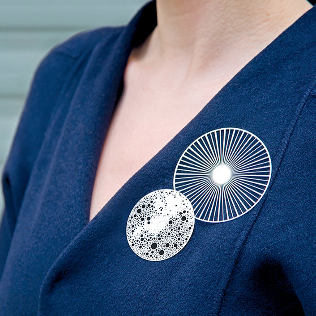 Sortiment af 8 "Solar & Lunar" magnetiske stifter - Constance Guisset design