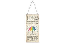 Targa in metallo Life & rain 7x15 cm Isabelle Rose