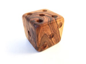 Stiftehalter „Würfel“ Schreibtischorganizer aus Olivenholz