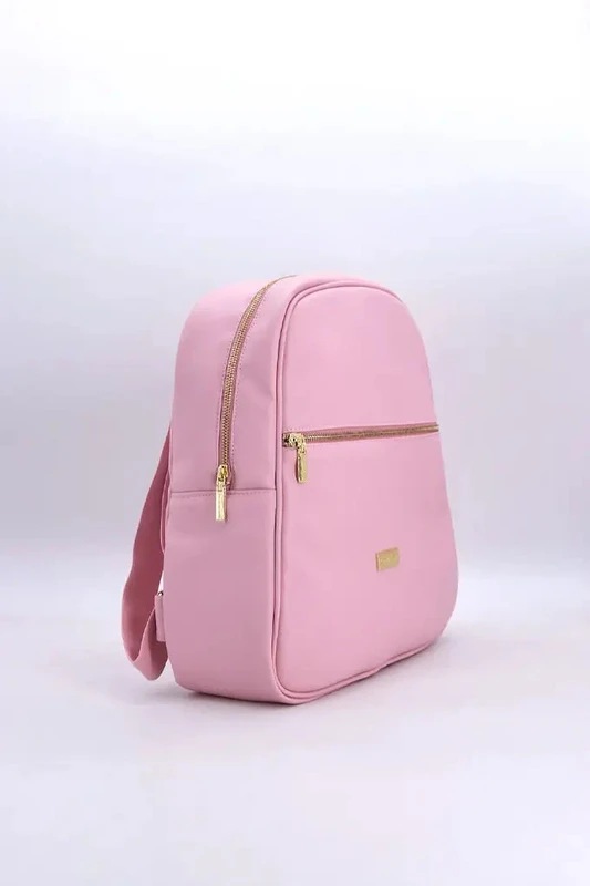 Rygsæk til skift af imiteret læder, Pink
